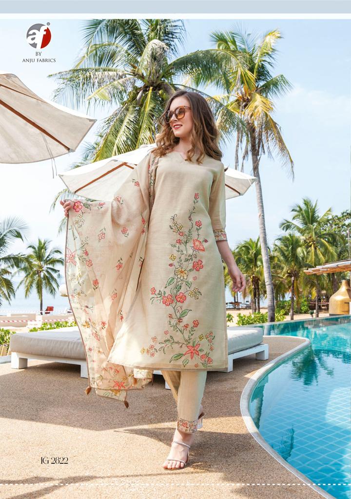 Instagirl Vol 4 By Anju Fabrics Kurti Pant With Dupatta Concept Wholesaler Surat