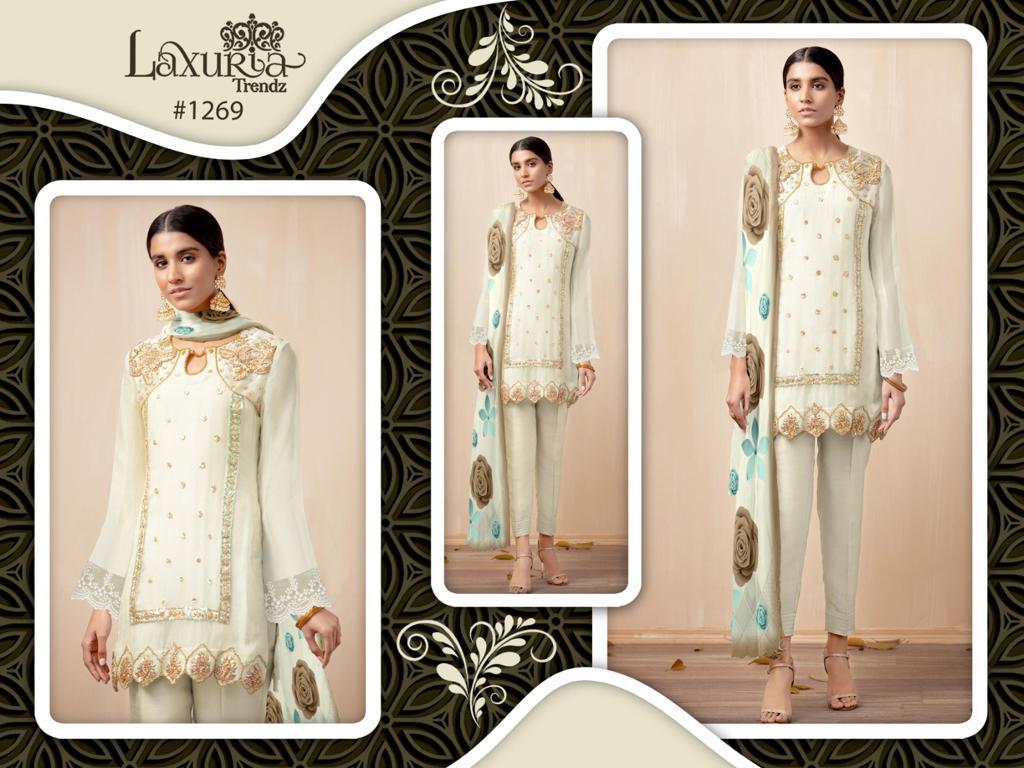 Laxuria Trendz D No 1269   Kurti Pant With Dupatta Concept