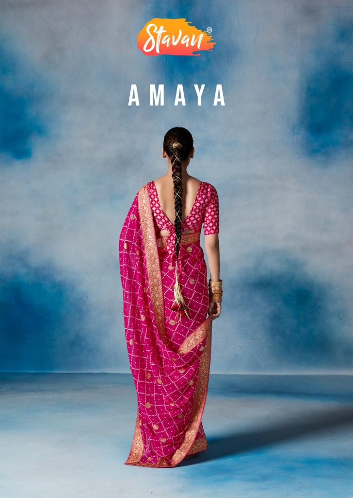 Amaya By Stavan Heavy Georgette Saree Collection Manufacturer Surat