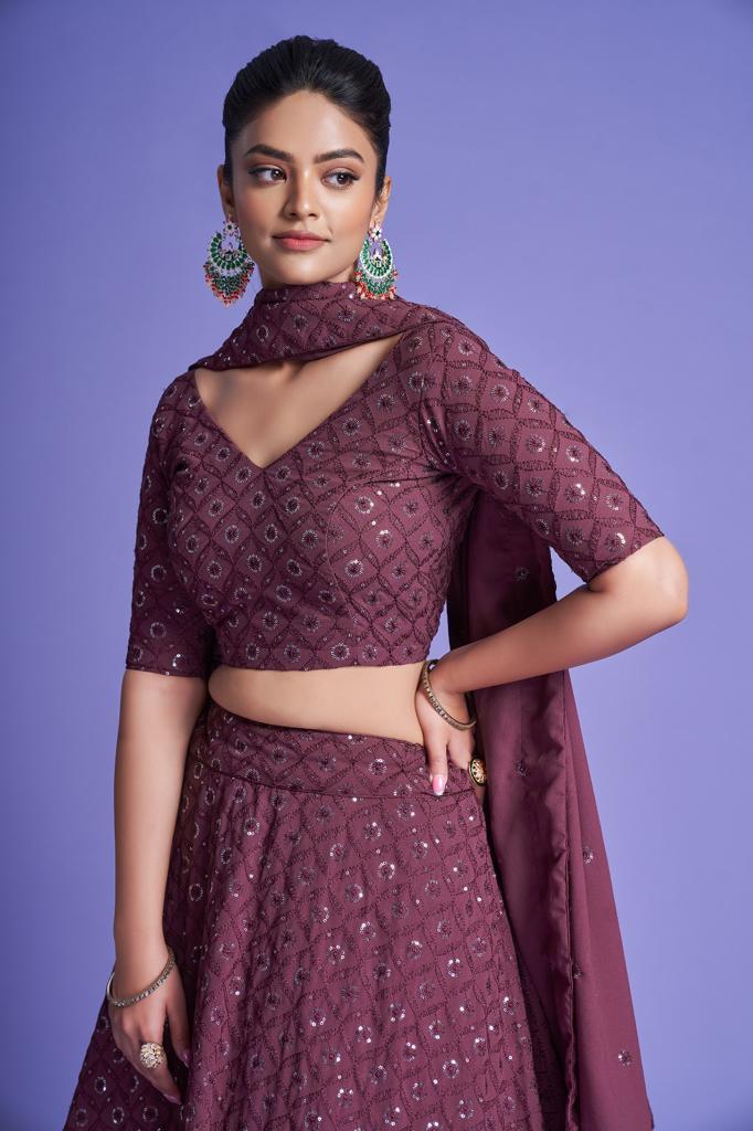 Shringaar Vol 8 By Aahvan Designs Premium Georgette Lehenga Choli Collection Single Avilable Wholesa...