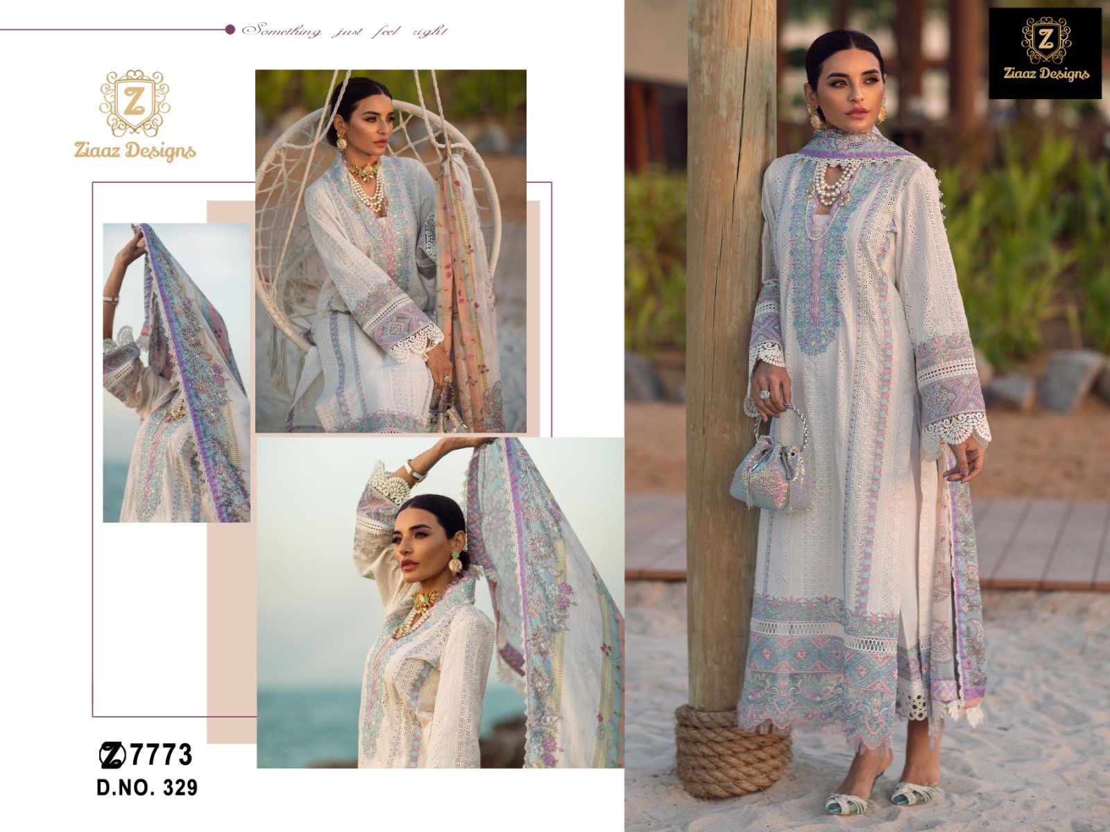 Ziaaz Designs D No 329 Cotton Suits Single Avilable Wholesaler Supplier Surat