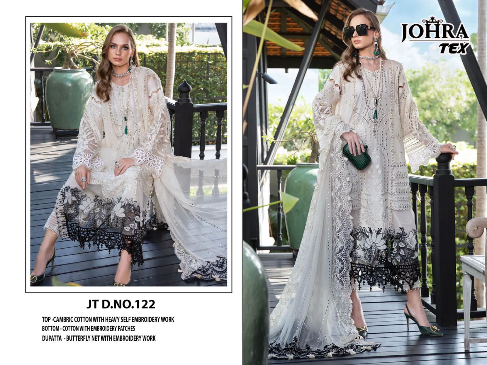 Jt 122 By Johra Tex Cotton Suits Manufacturing Surat