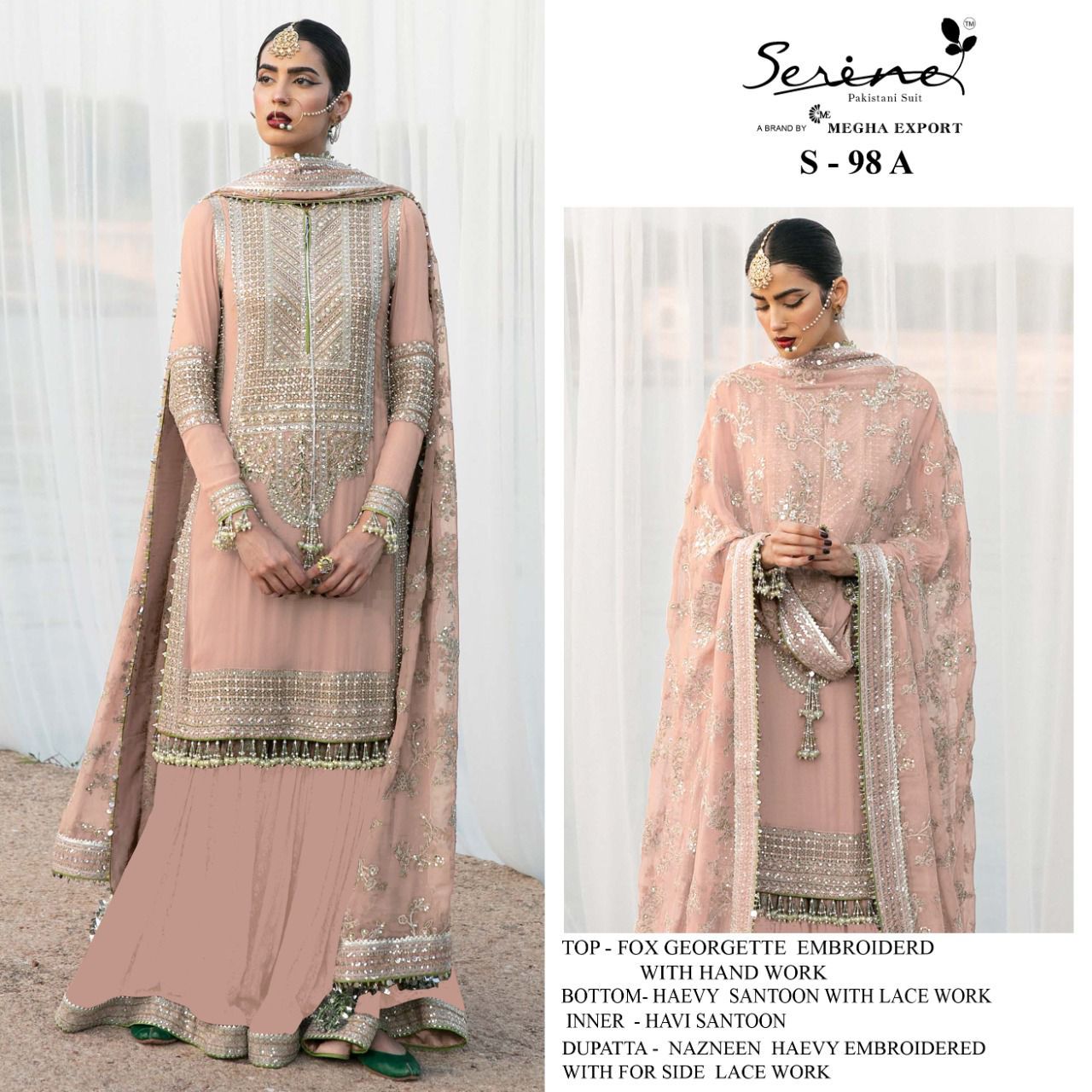 S 98 By Serine Georgette Eid Collection Manufacturer Surat