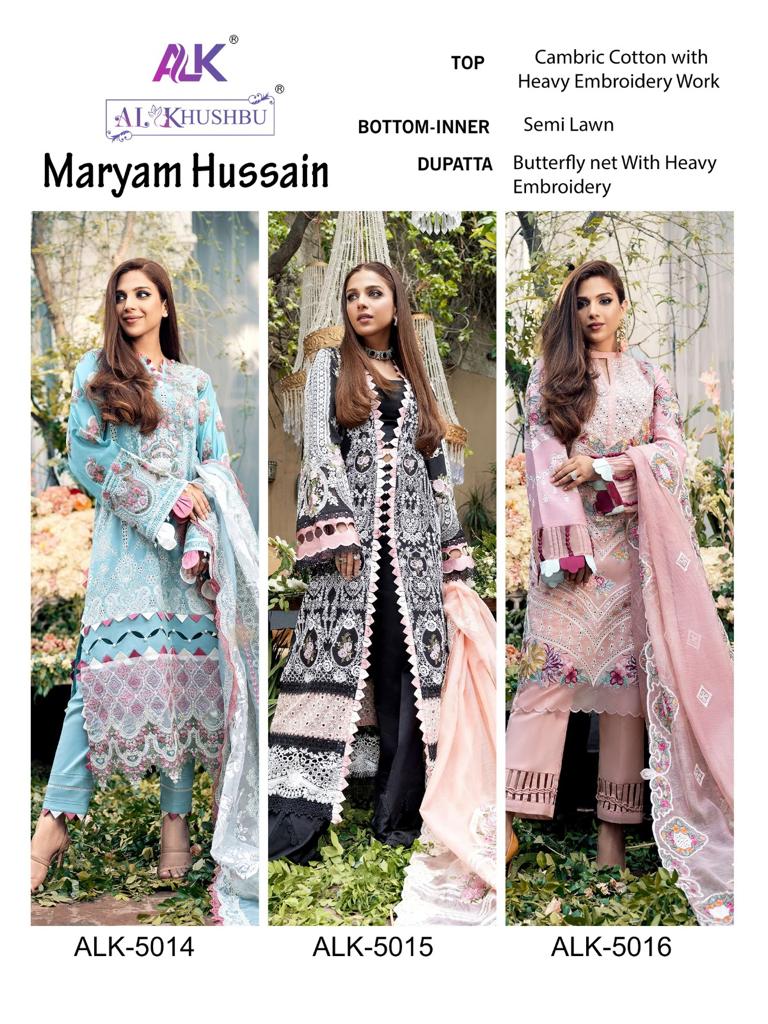 Maryan Hussain By Al Khushbu Cotton Suits Manufacturing Surat