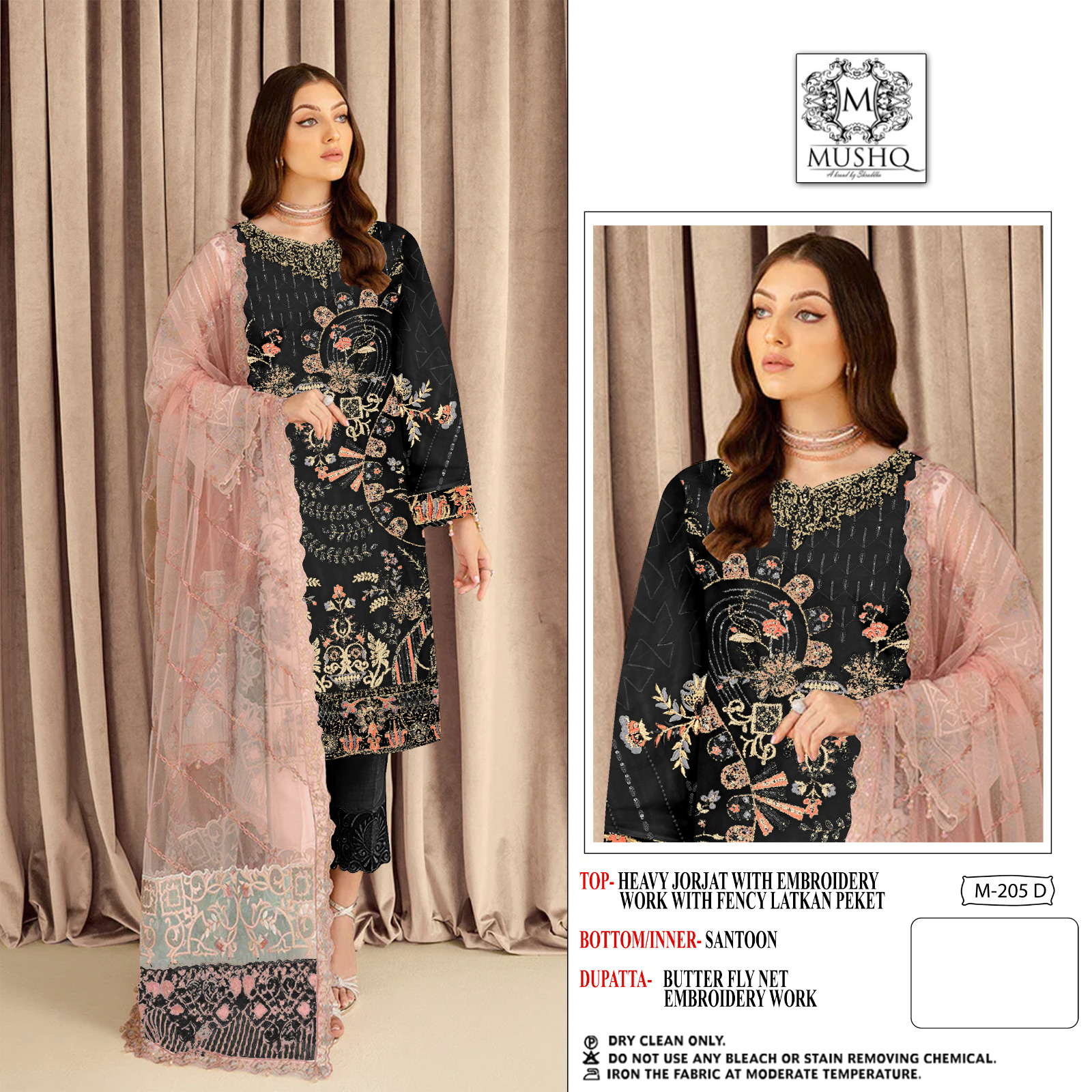 M 205 Mushq A Shraddha Designer Pakistani Suit