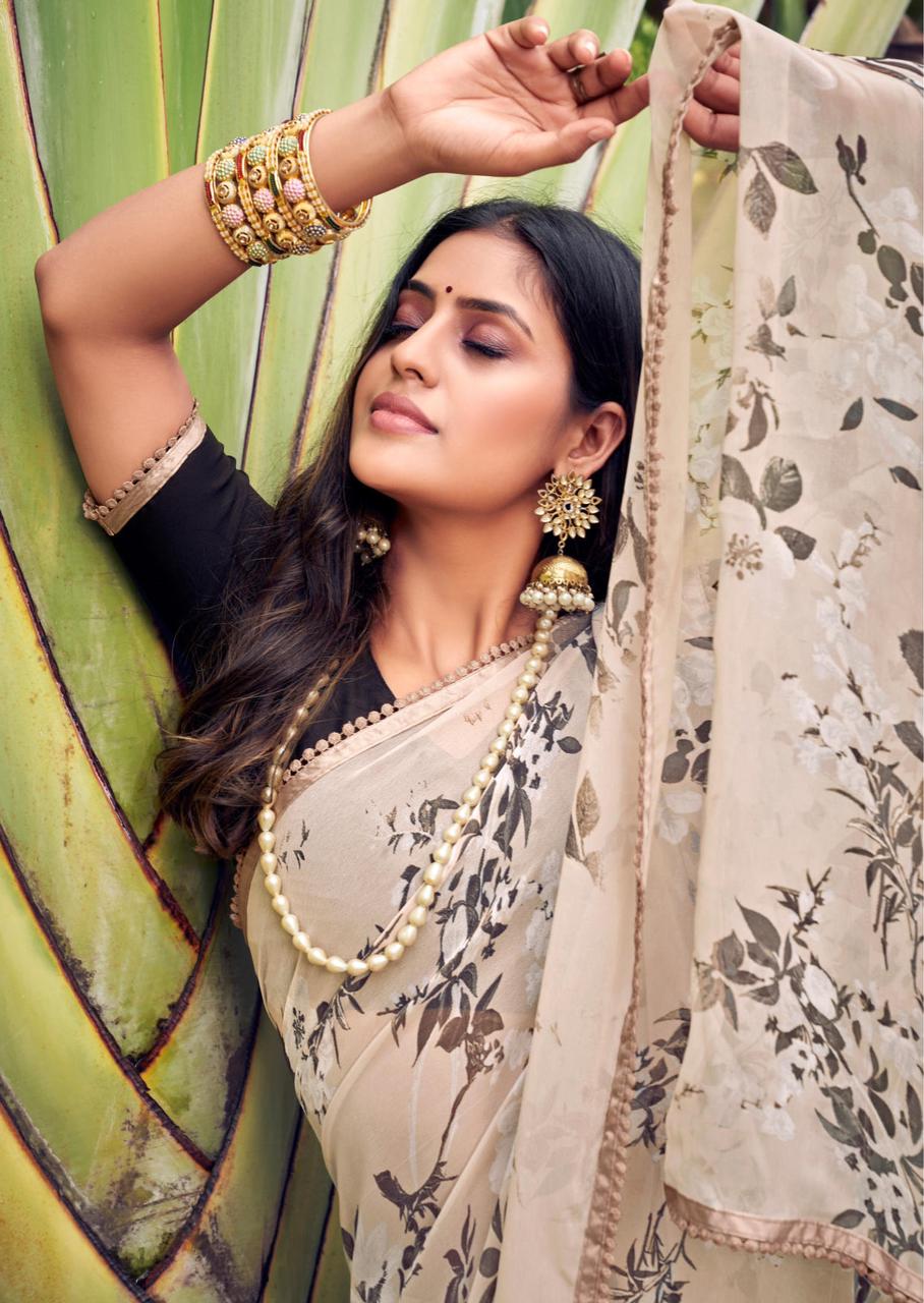 Lt Fabric New Launch Kaveri Georgette Regular Wear Sarees