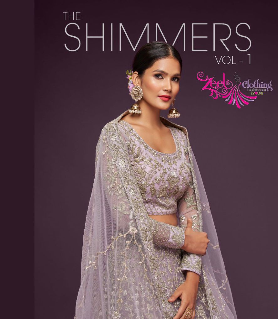 The Shimmers Vol 1 Series 7901 To 7909 By Zeel Clothing Heavy Net Lehengacholi Wedding Session