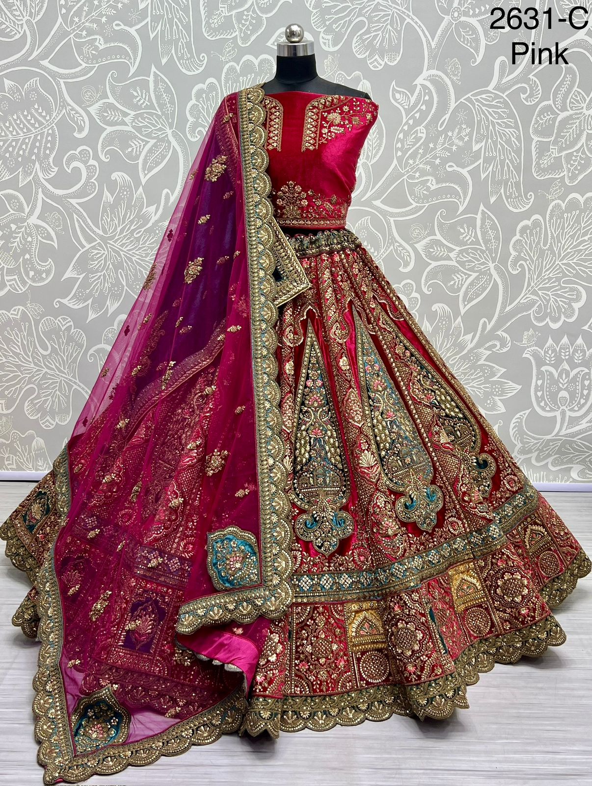 Design 2631 Neatly Crafted Sequence Work Beautiful Bridal Lehenga Choli Wedding Season