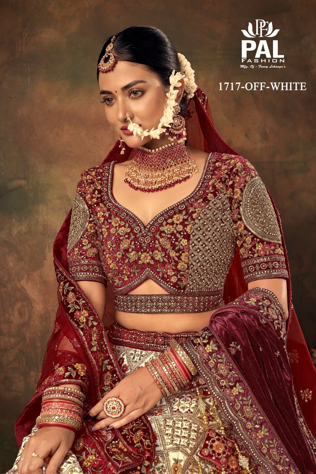 Pal Fashion Designer Velvet Lehengacholi Wedding Session