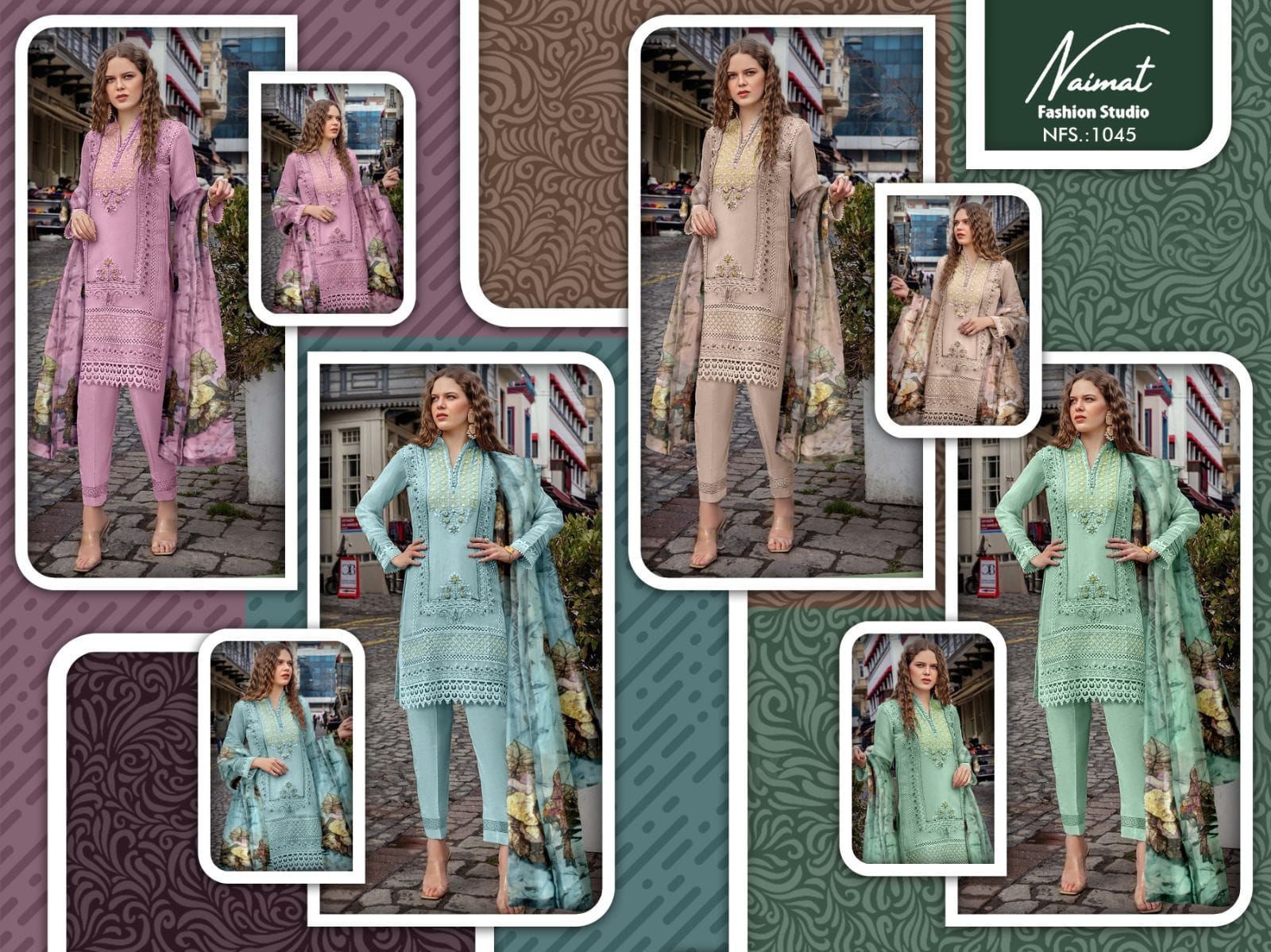 Nfs 1045 Naimat Fashion Studio Embroidery Classy Collection Manufacturer Surat