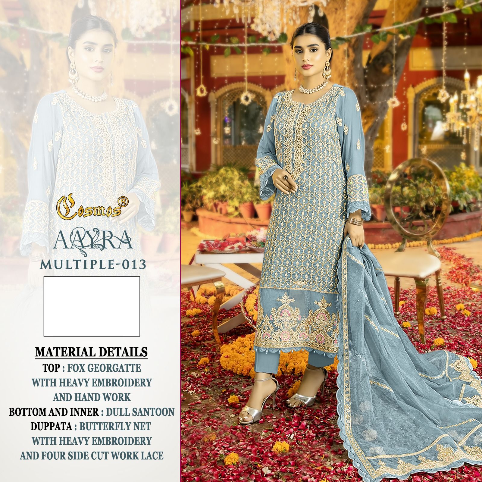 Aayra Multiple 013 By Cosmos Georgette Pakistani Suits