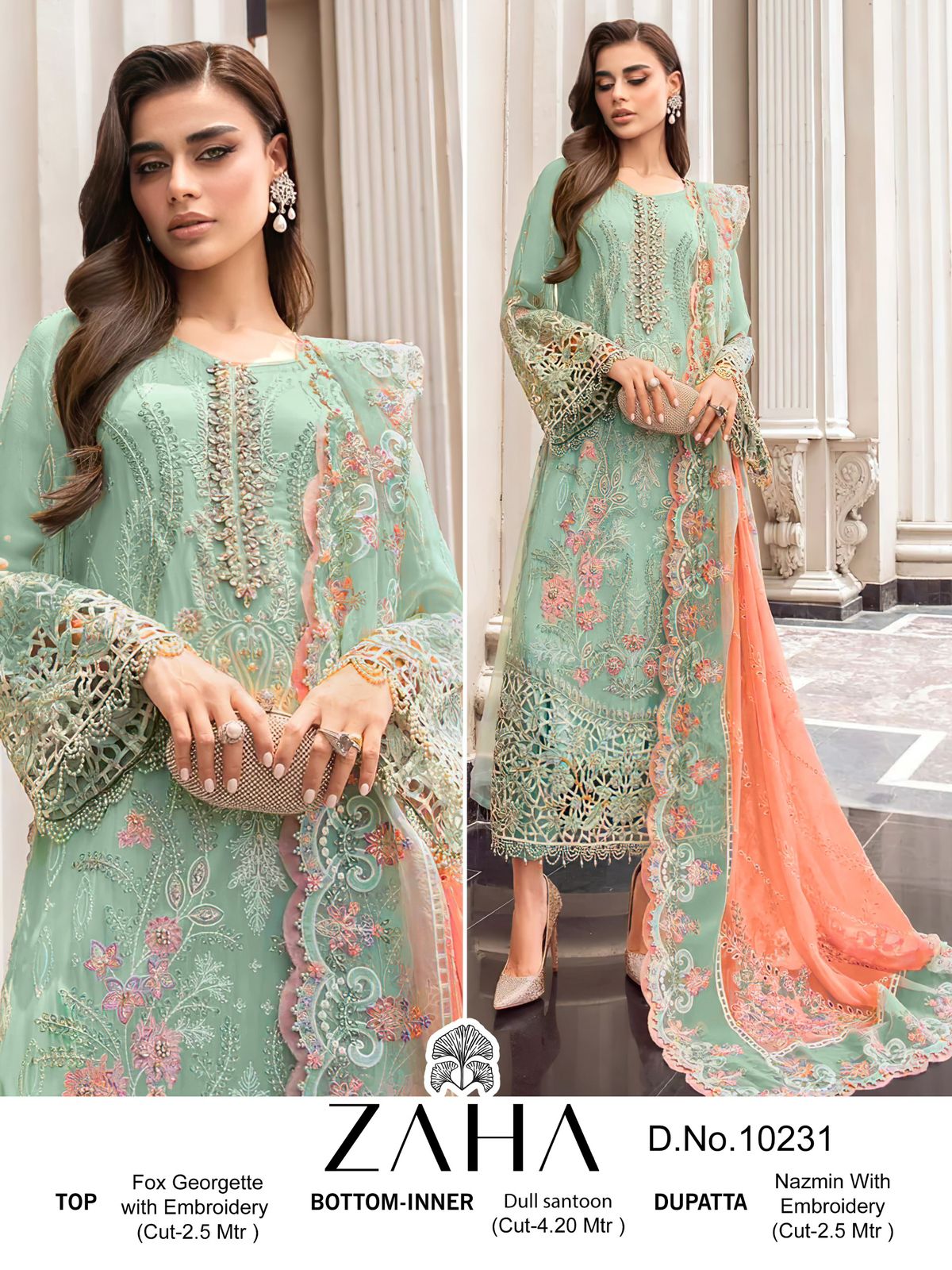 Zaha 10231 Hits Colour Pakistani Eid Collection Manufacturer Surat