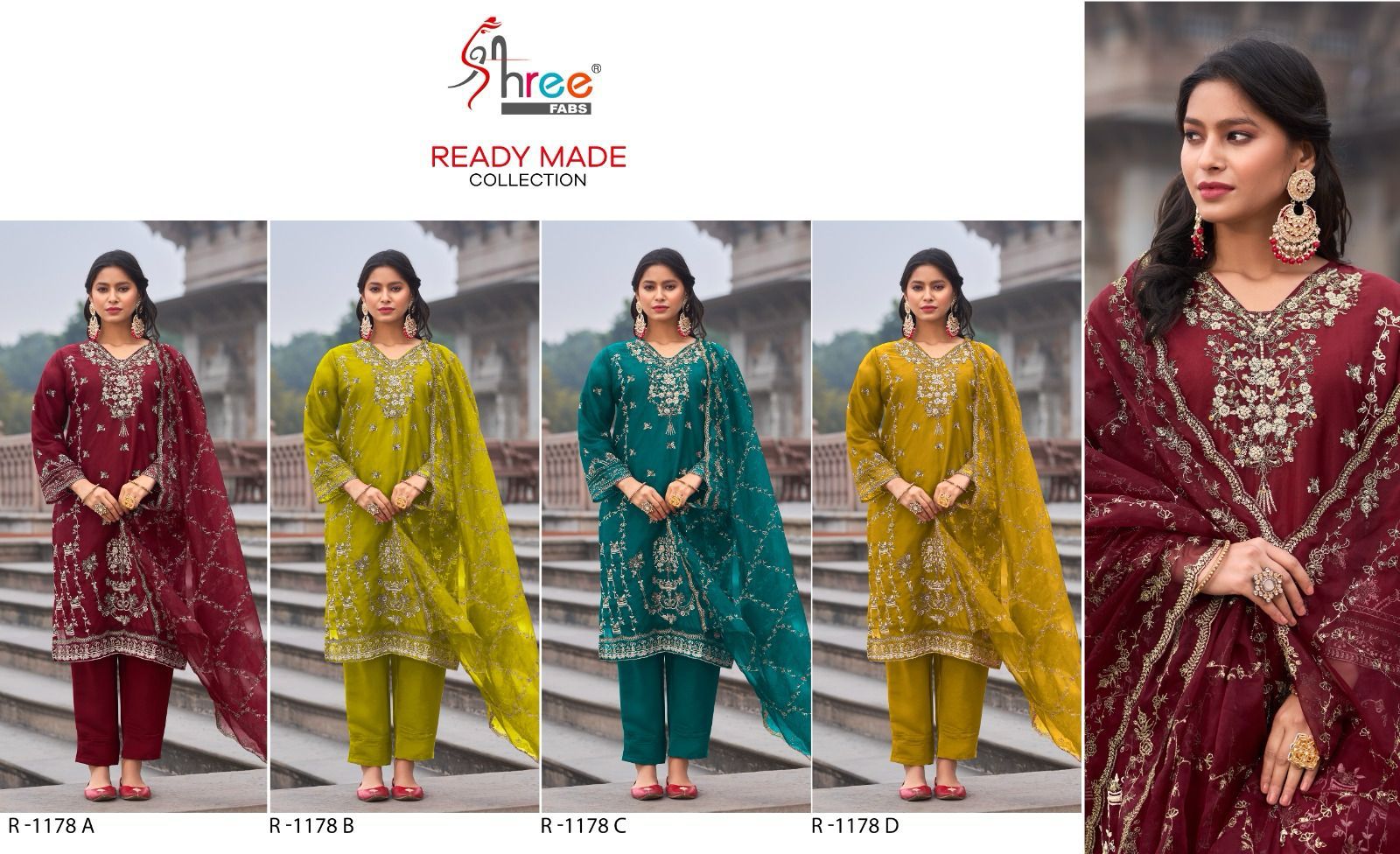 Sr 1178 Redymade Collection Bt Shree Fabs Organza Pakistani Concept