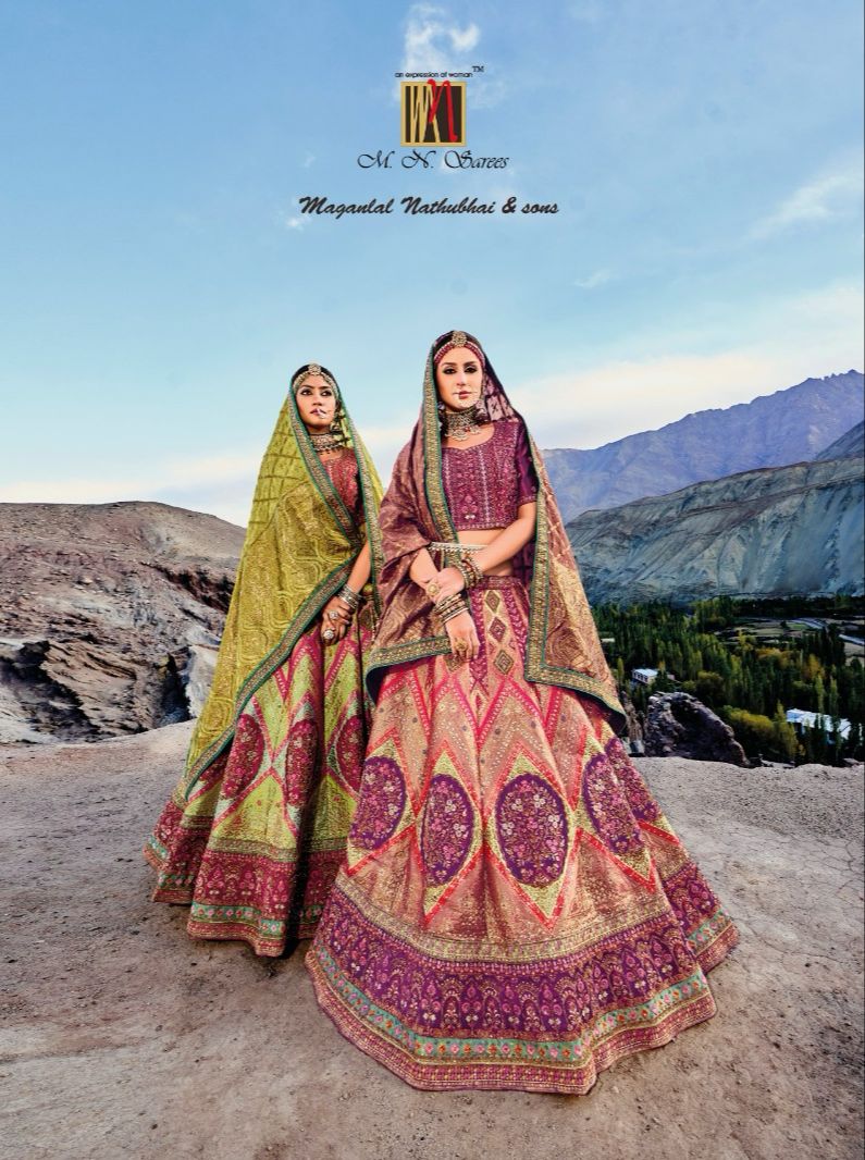 Mn New Catalog Ladakh 7200 Series Heavy Banarasi Lehenga Choli Collection Manufacturer Surat