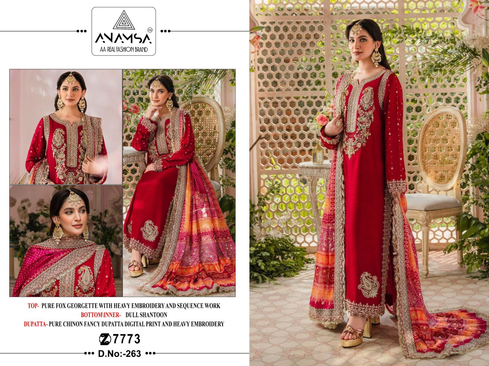 Anamsa Design 263 Georgette Embroidered Collection