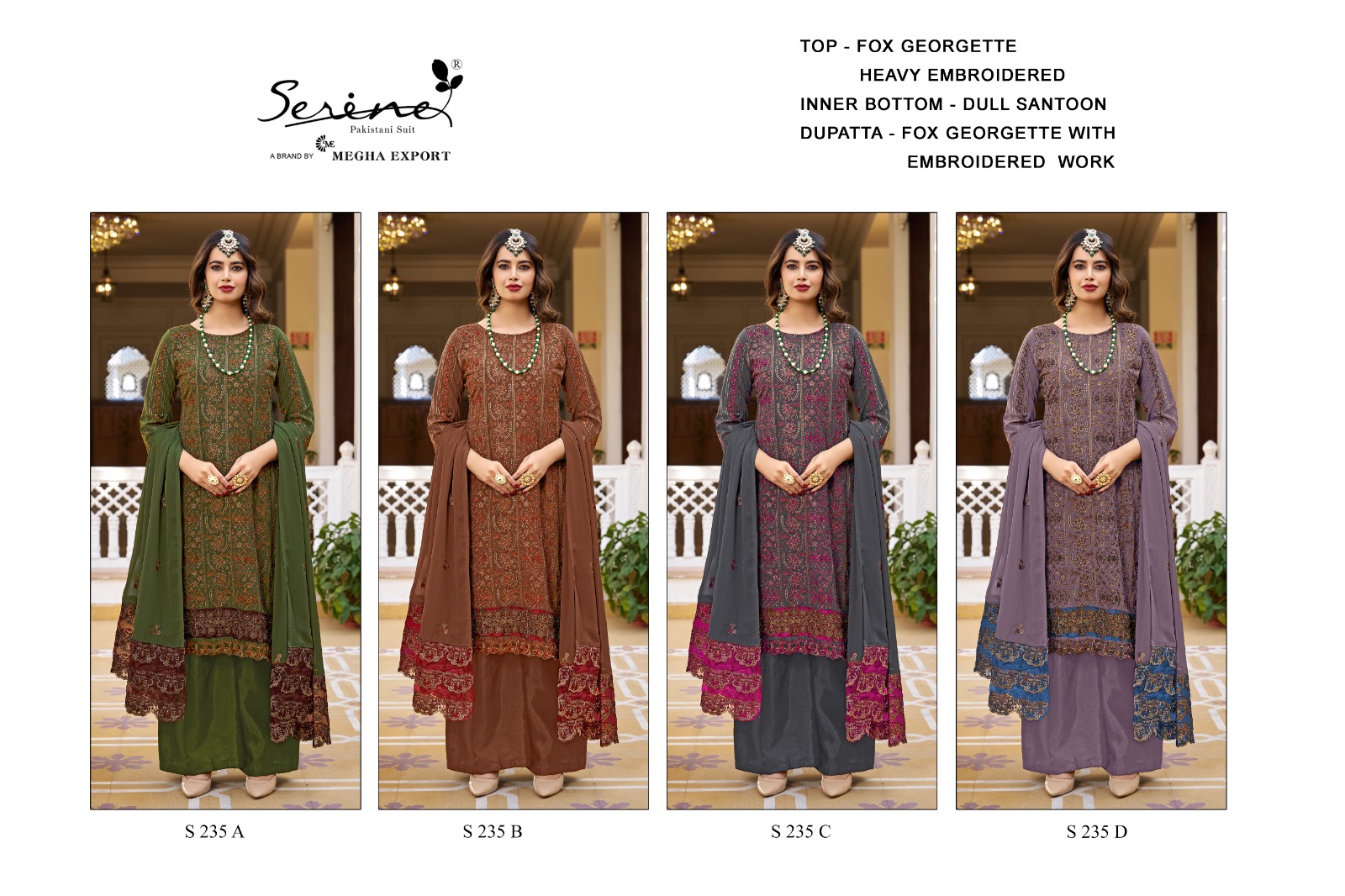 S 235 A To D By Serine Georgette Pakistani Suits