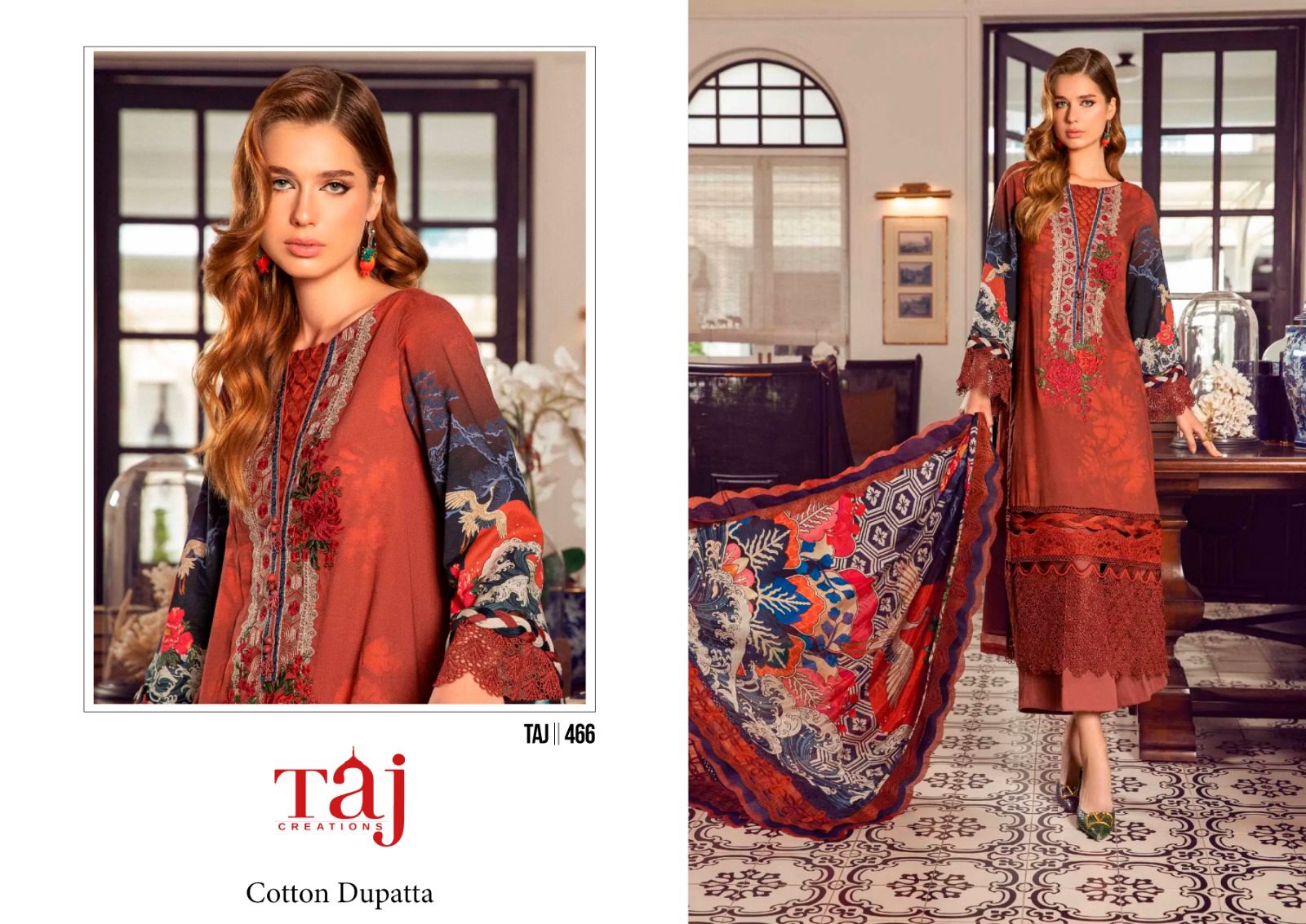 Hit Design 465 Or 466 By Taj Creation Cotton Eid Collection Manufacturer Surat
