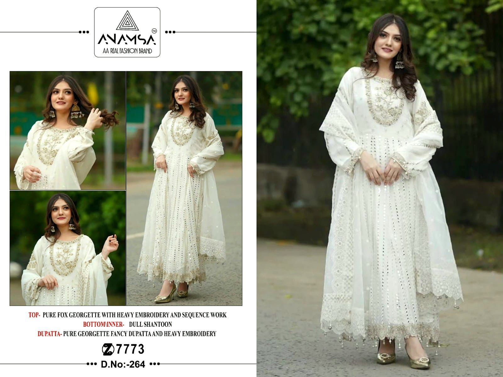 Anamsa Design 264 Georgette Pakistani Suits