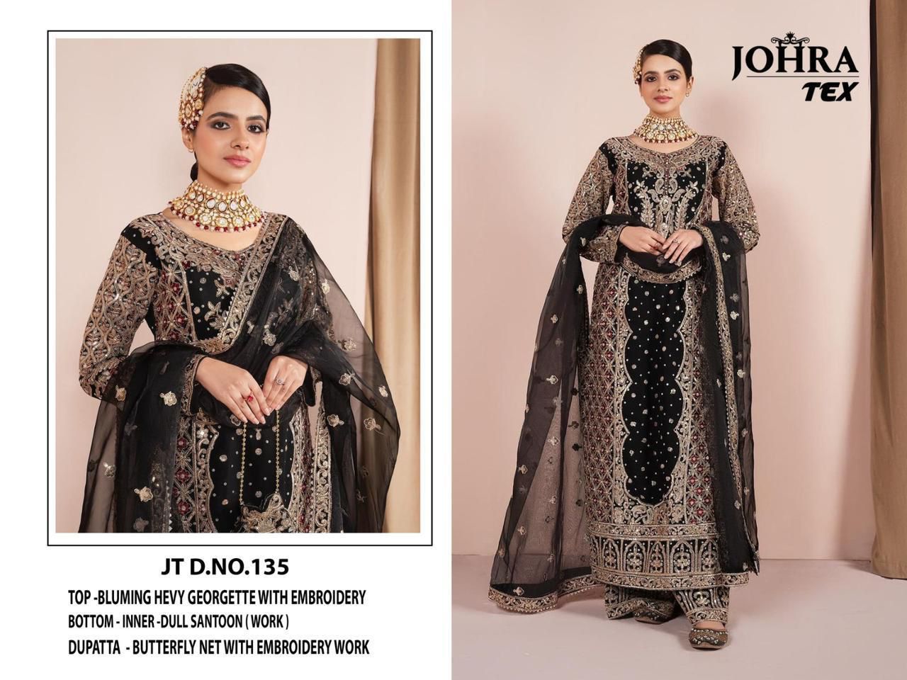 Jt 135 By Johra Tex Georgette Pakistani Suits