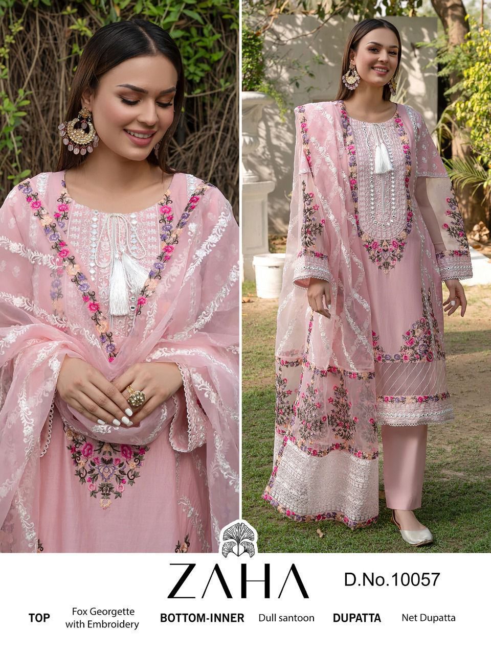 Zaha D No 10057 Georgette Pakistani Suits