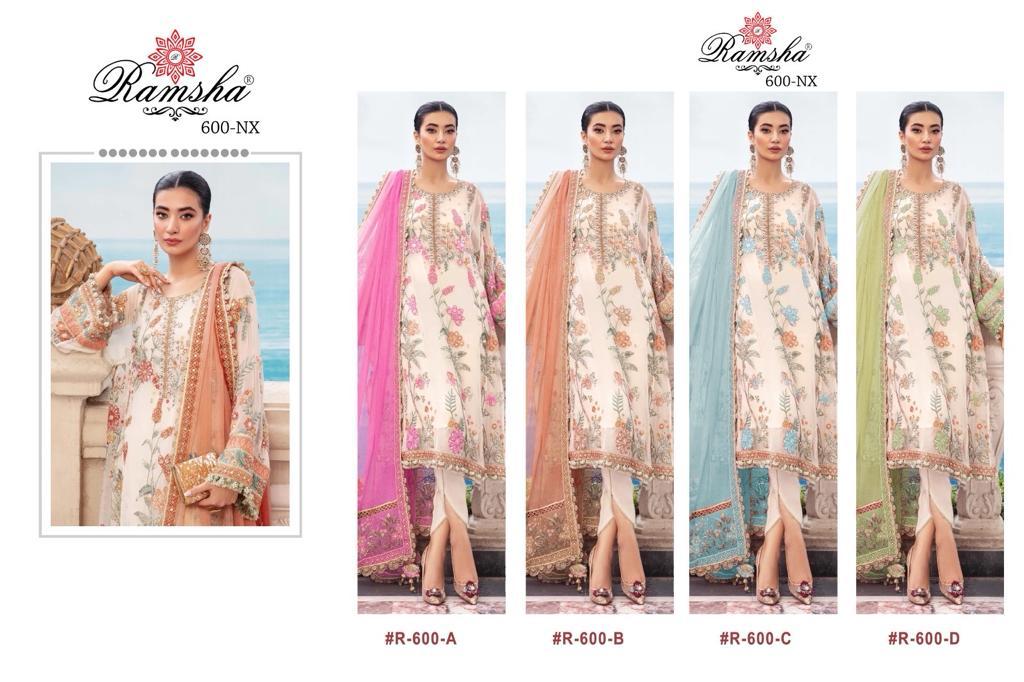 R 600 Nx By Ramsha Georgette Pakistani Suits