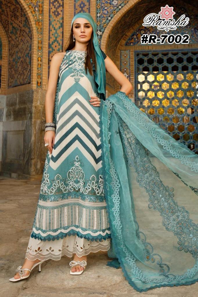 Ramsha Design No 7002 And 7003 Fancy Eid Collection Manufacturer Surat