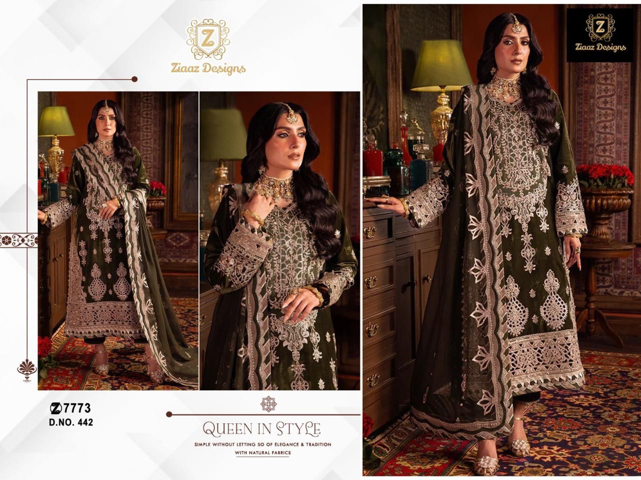 Ziaaz Designs D No 442 Pakistani Suit