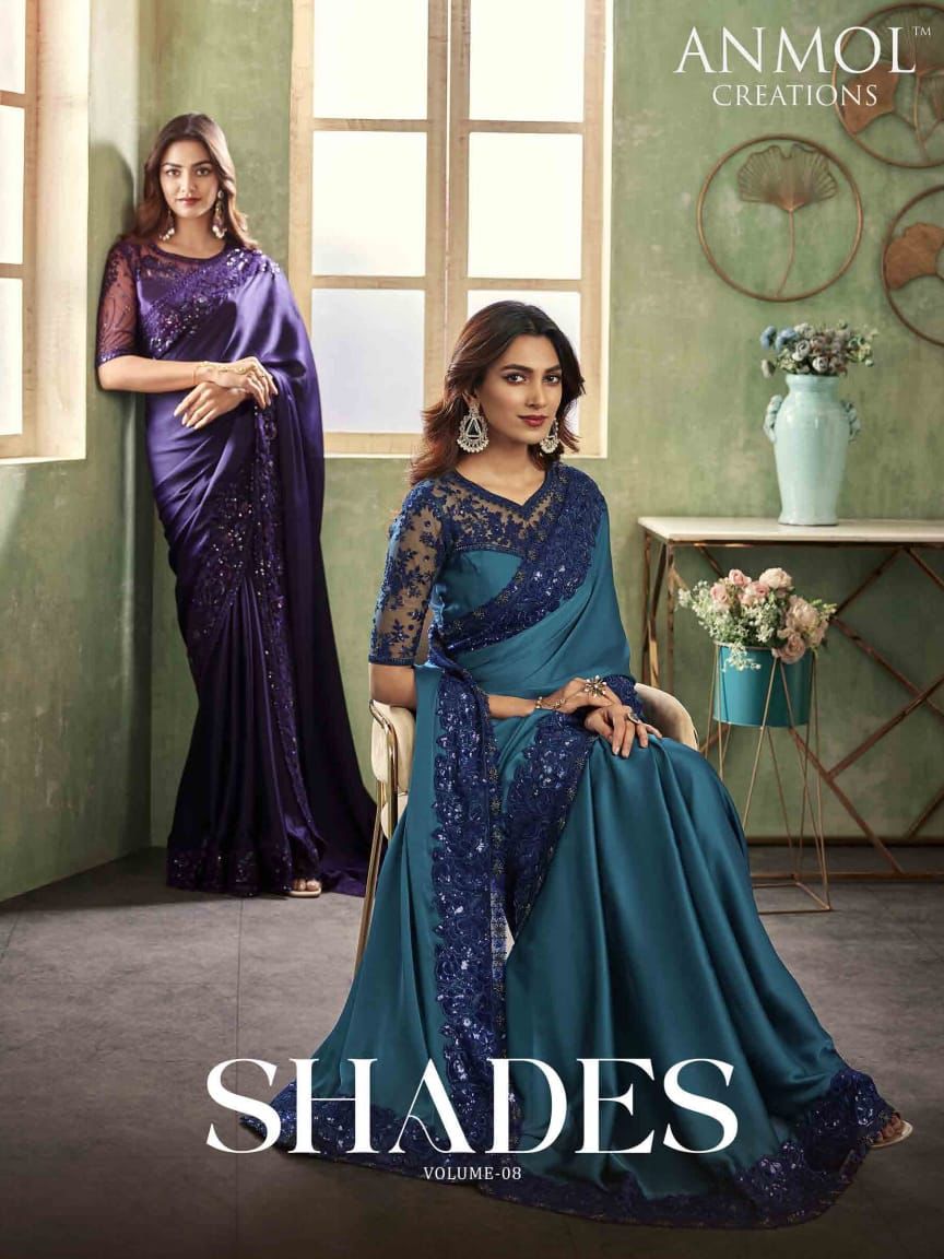 Shades Vol 8 Series 3401 To 3416 By Anmol Creation Designer Silk Sarees