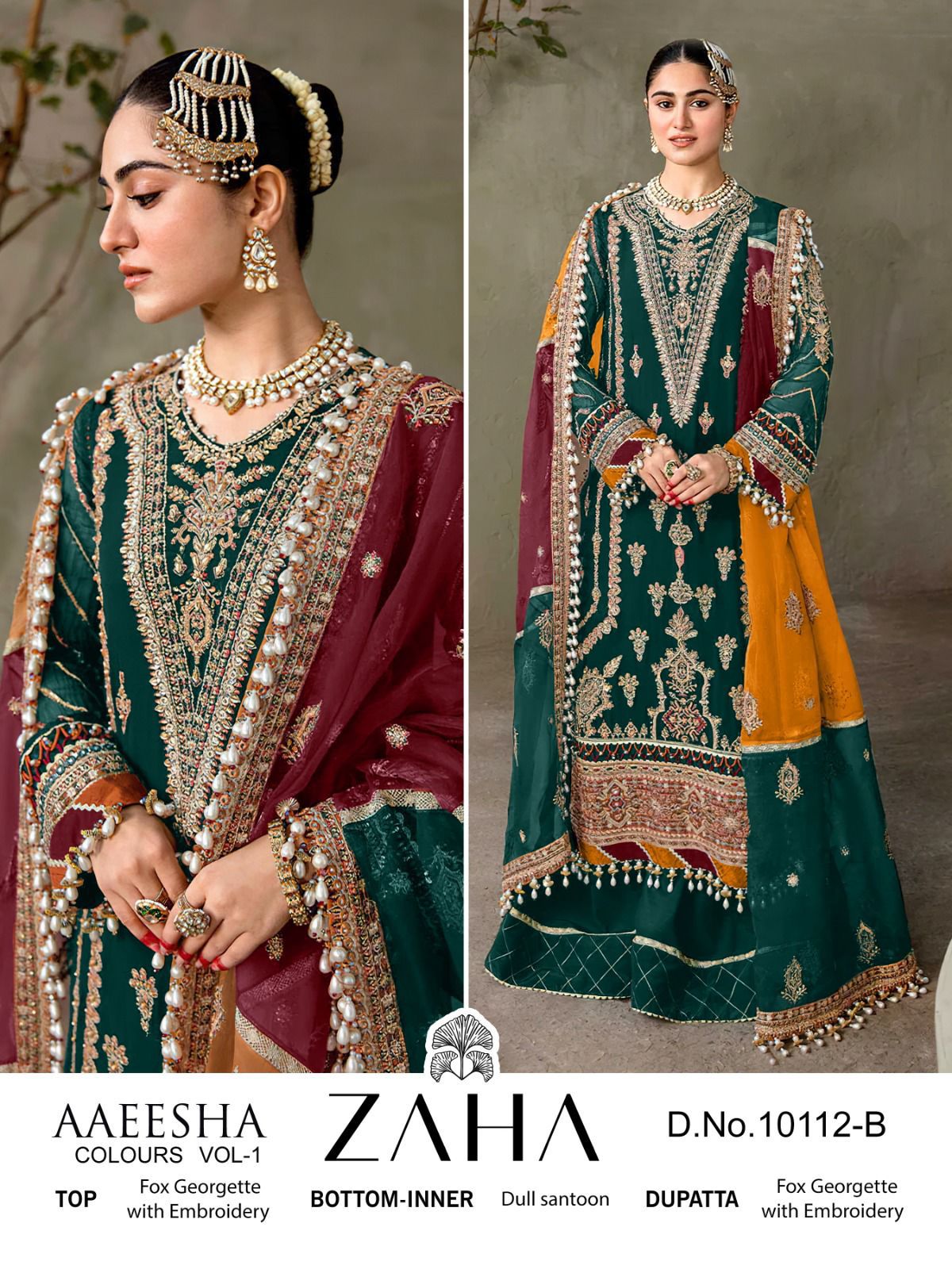 Zaha D No 10112 A Georgette Pakistani Suit