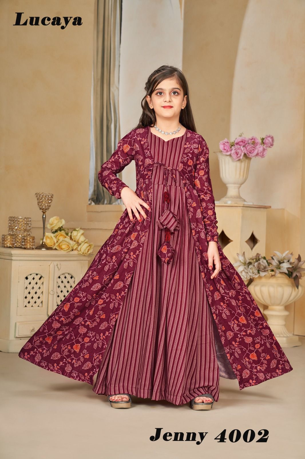 Jenny Vol 4 By Lucaya Kids 2 Pcs Set Ethnic Wear Indo Western Collection