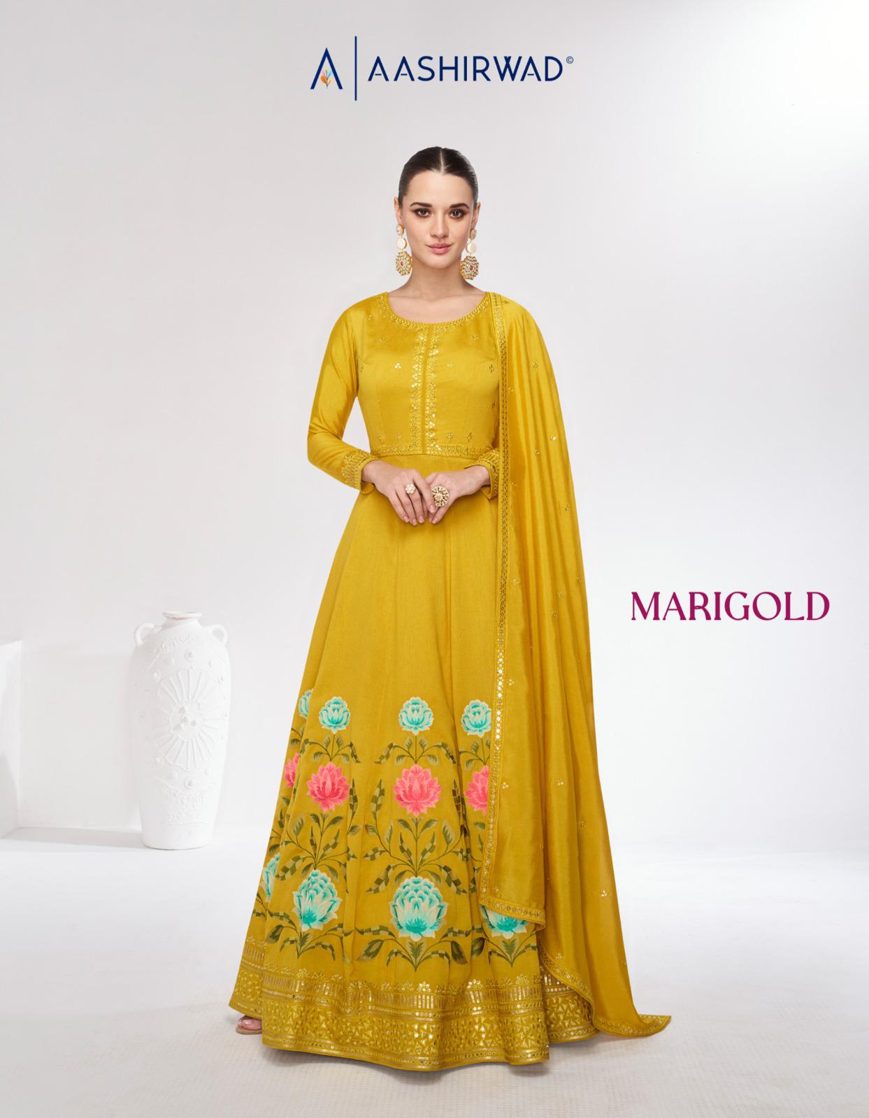 Mari Gold By Aashirwad Creation Premium Anarkali Dress