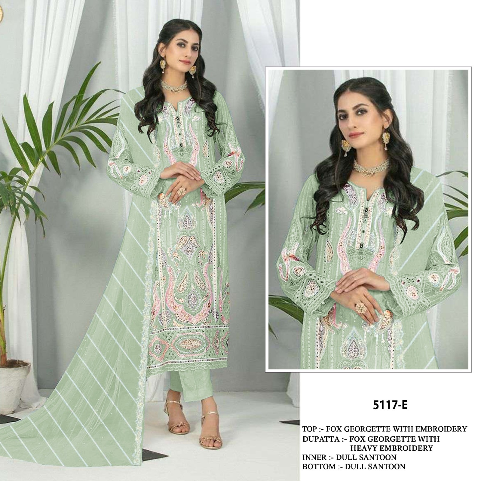 New D No 5117 Georgette Pakistani Suit