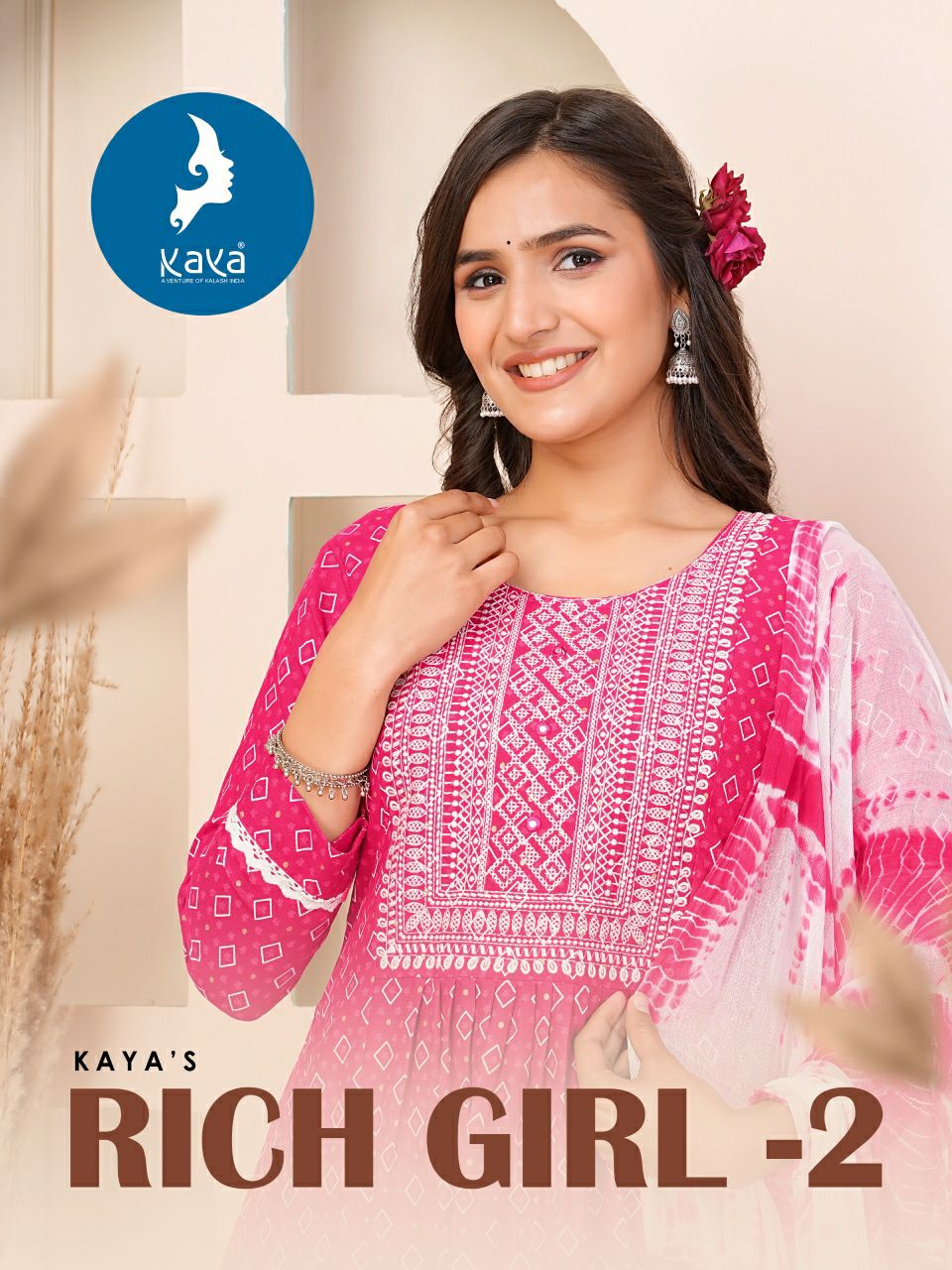 Kaya Kurti Rich Girl Vol 2 Rayon Fancy Kurti Bottom Duppata Collection Manufacturer Surat