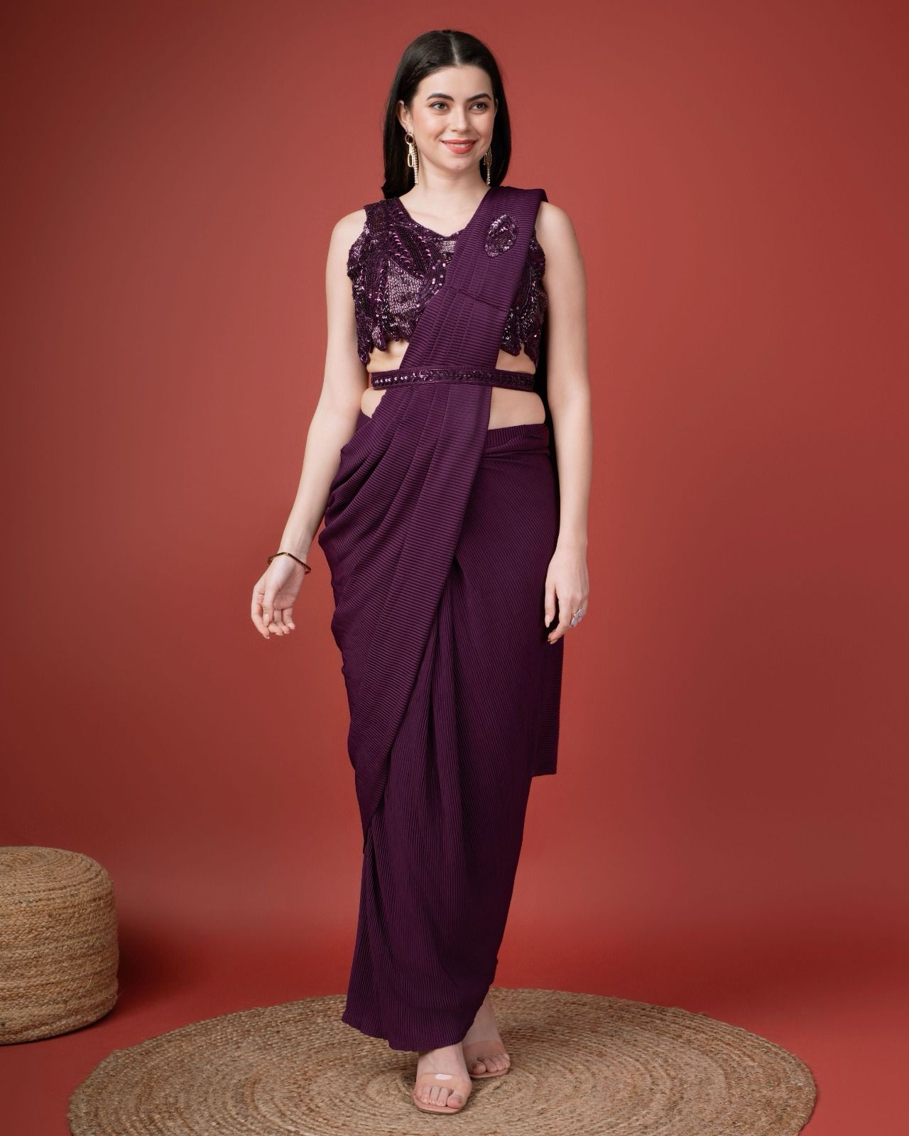 Kat 202 Heavy Design Ready To Wear Sarees