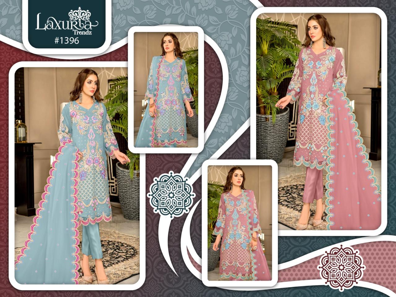 Laxuria Trendz D No 1396 Organza Readymade  Eid Collection