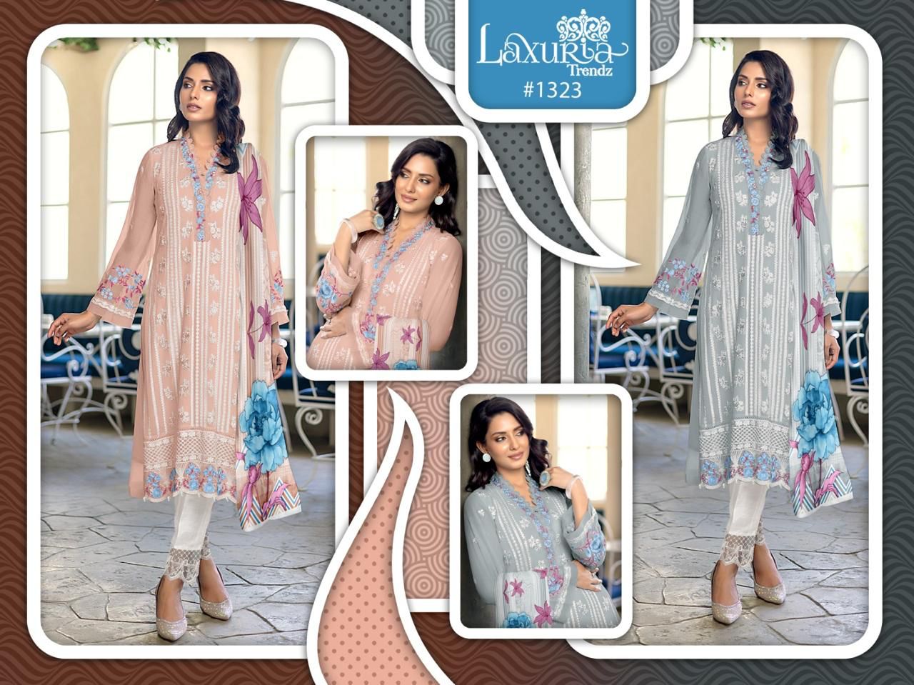 Laxuria Trendz D No 1323 Tunic Stylish Kurti Pant With Dupatta Concept Single Avilable Wholesaler Su...