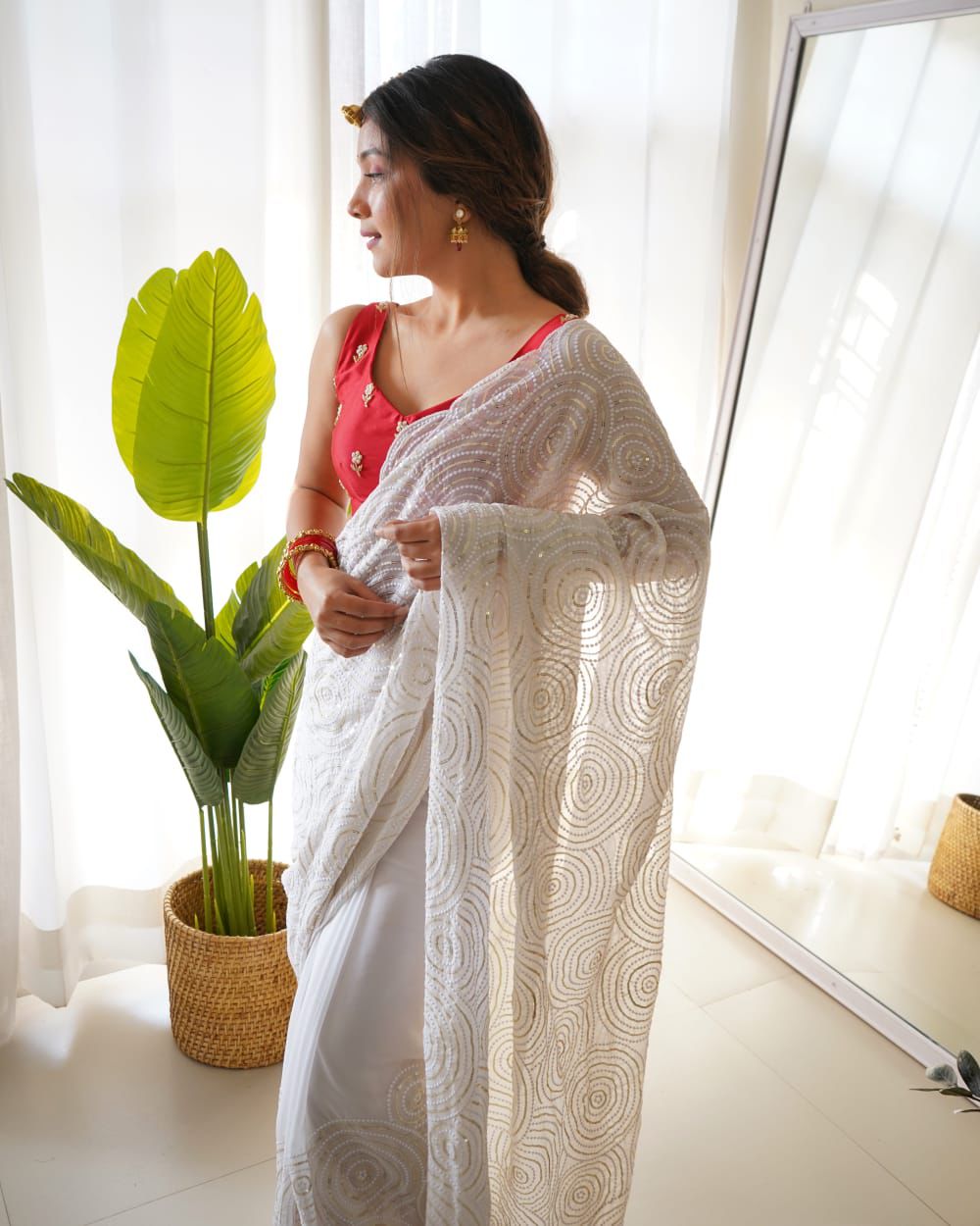 Trending Sequence Georgette Fancy Sarees