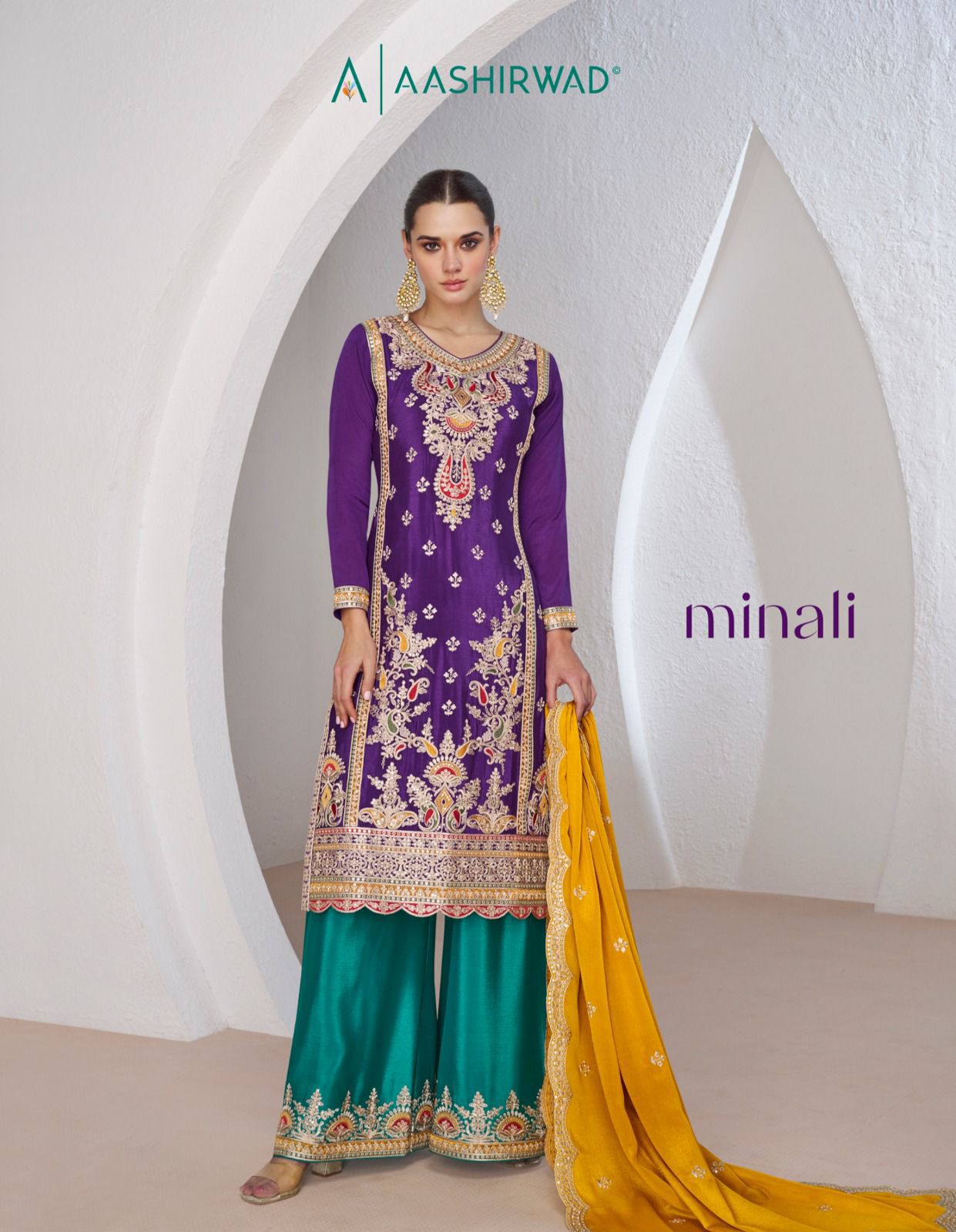 Minali By Aashirwad Creation Plazzo Suit