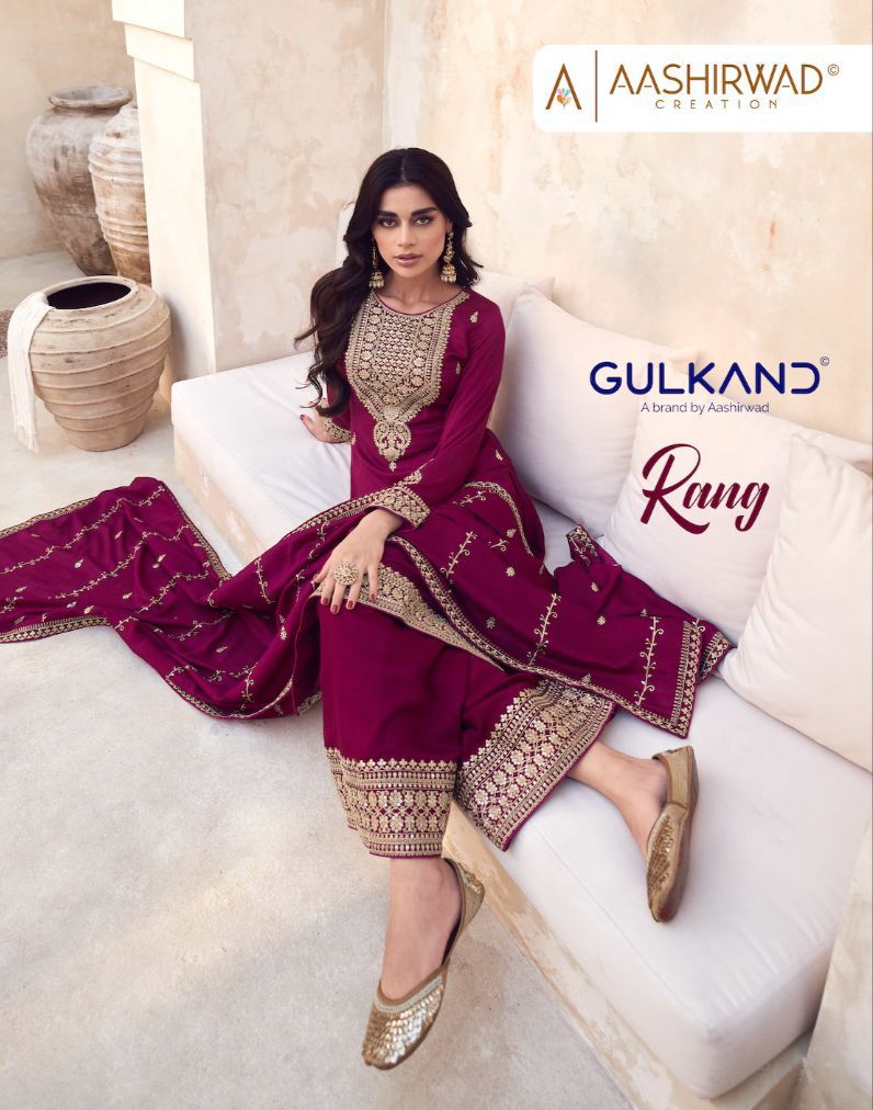 Rang Series 9839 To 9843 By Aashirwad Creation