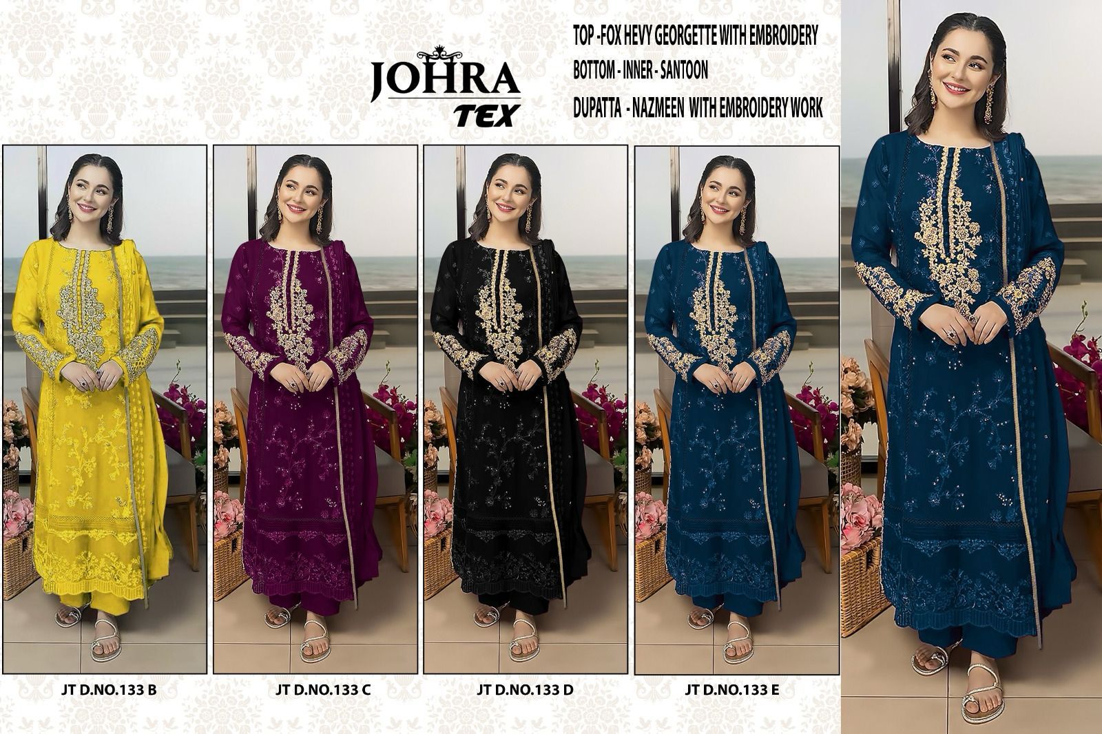 Jt-133 Super Hit Colors By Johra Tex