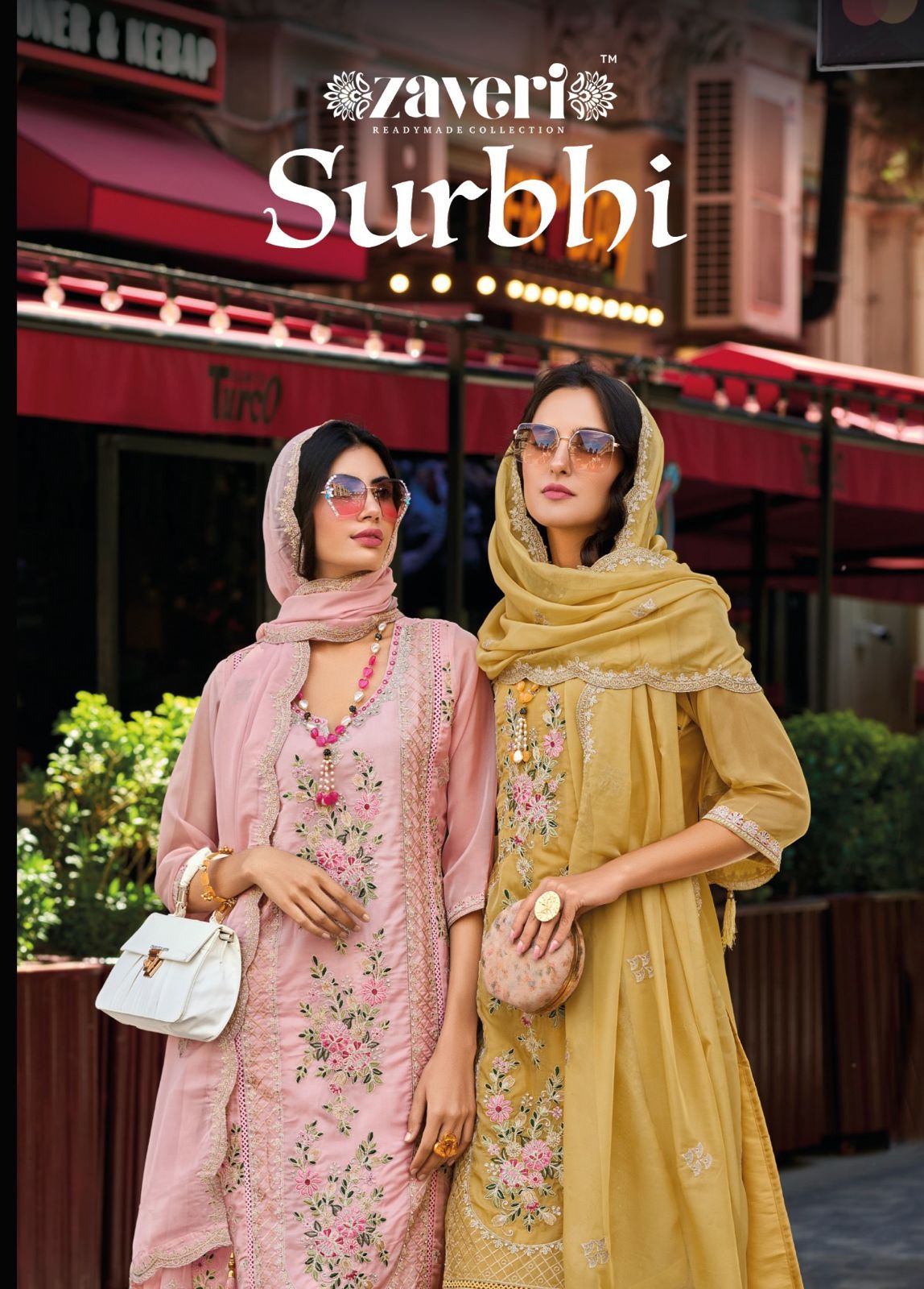 Surbhi By Zaveri Organza Readymade Collection Manufacturer Surat