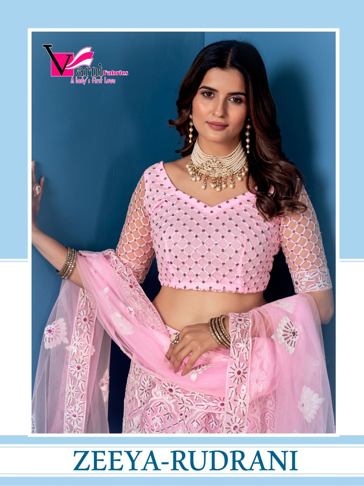 Zeeya Rudrani By Varni Fabric Fancy Net Lehengacholi