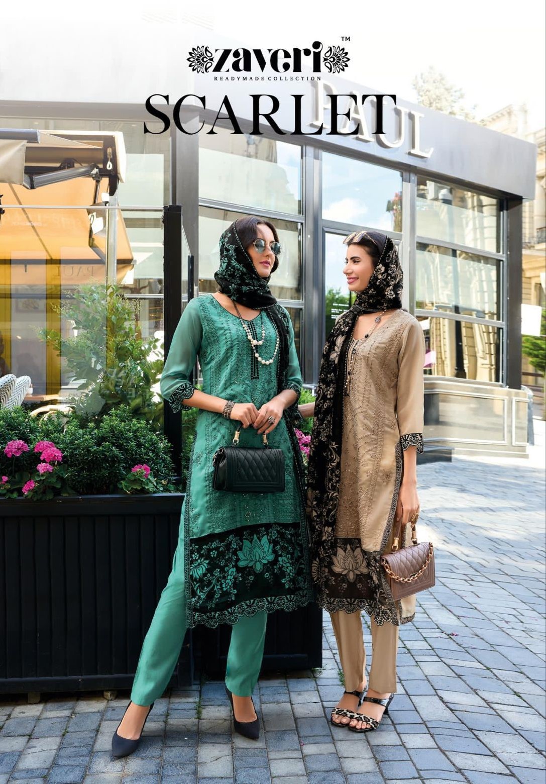 Scarlet By Zaveri Readymade Organza Suit