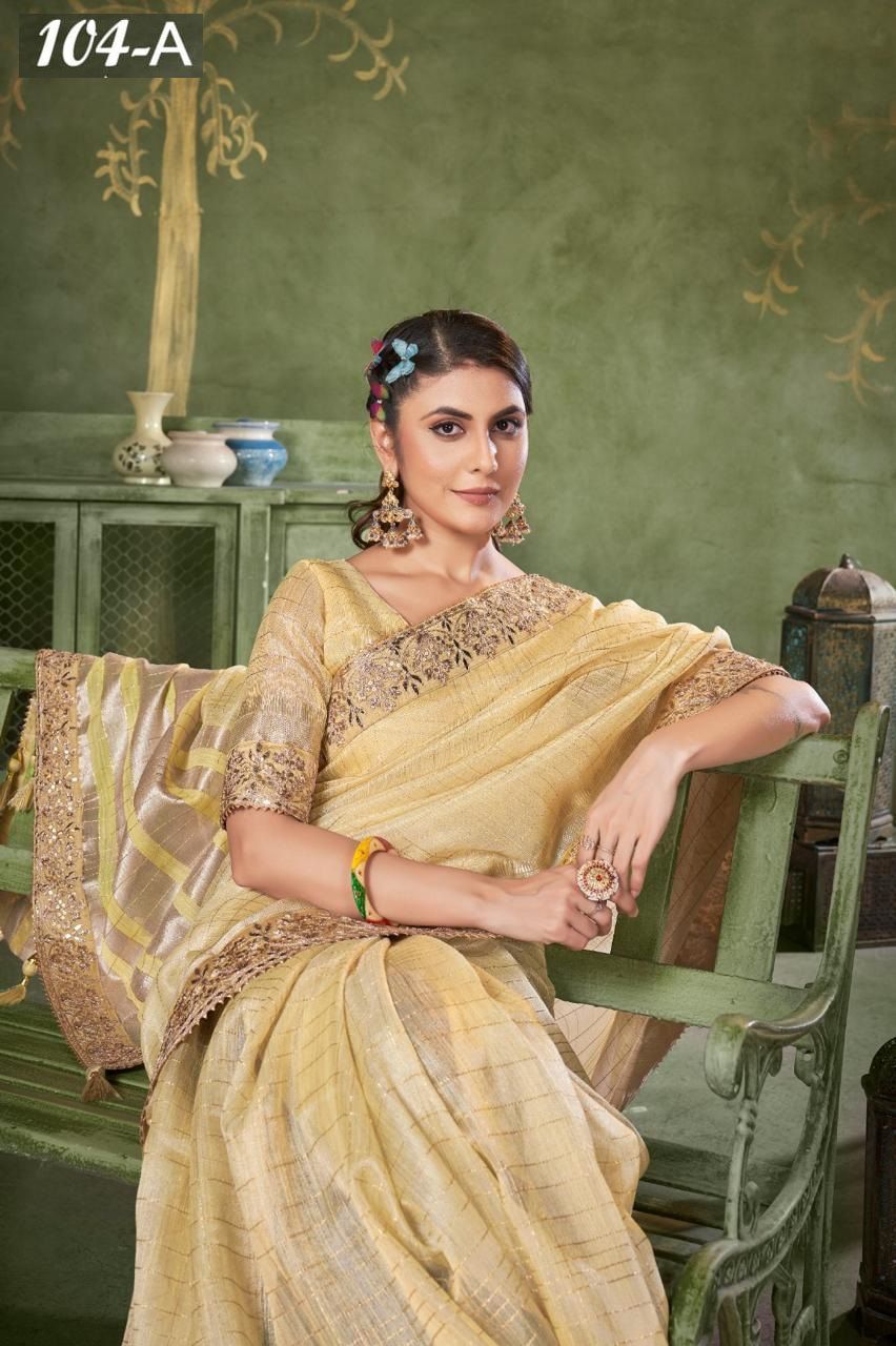 Sumitra 104 By Sumitra Banarasi Linen Saree