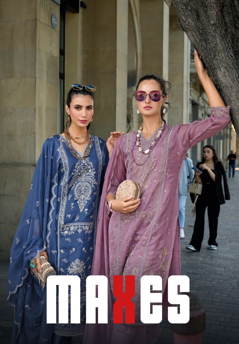 Maxes Designer Organza Suit Readymade Collection