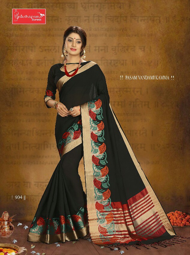 Sparkle Silk Excel Yarn Cottan Weaving Pattern Saree Surat