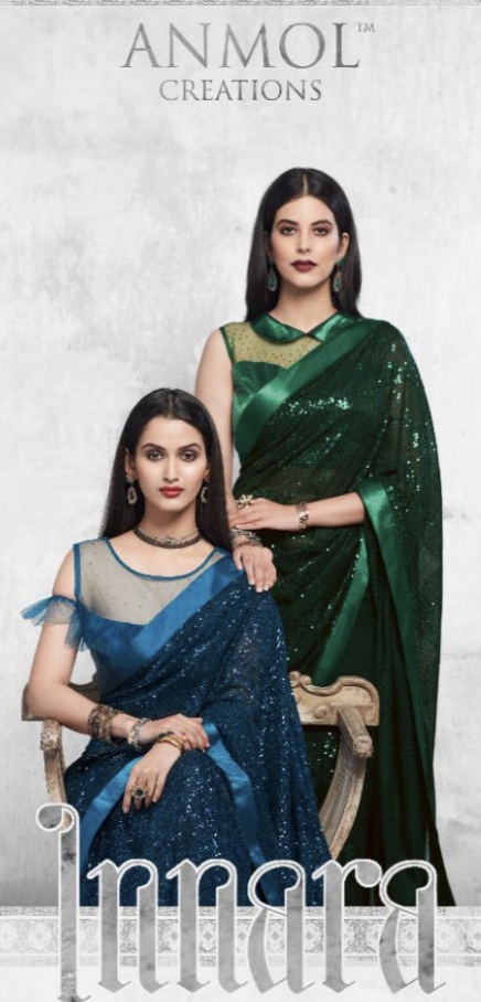 Innara Series 2101 To 2109 By Anmol Saree Single Available Dealer And Exporter Surat Gujarat