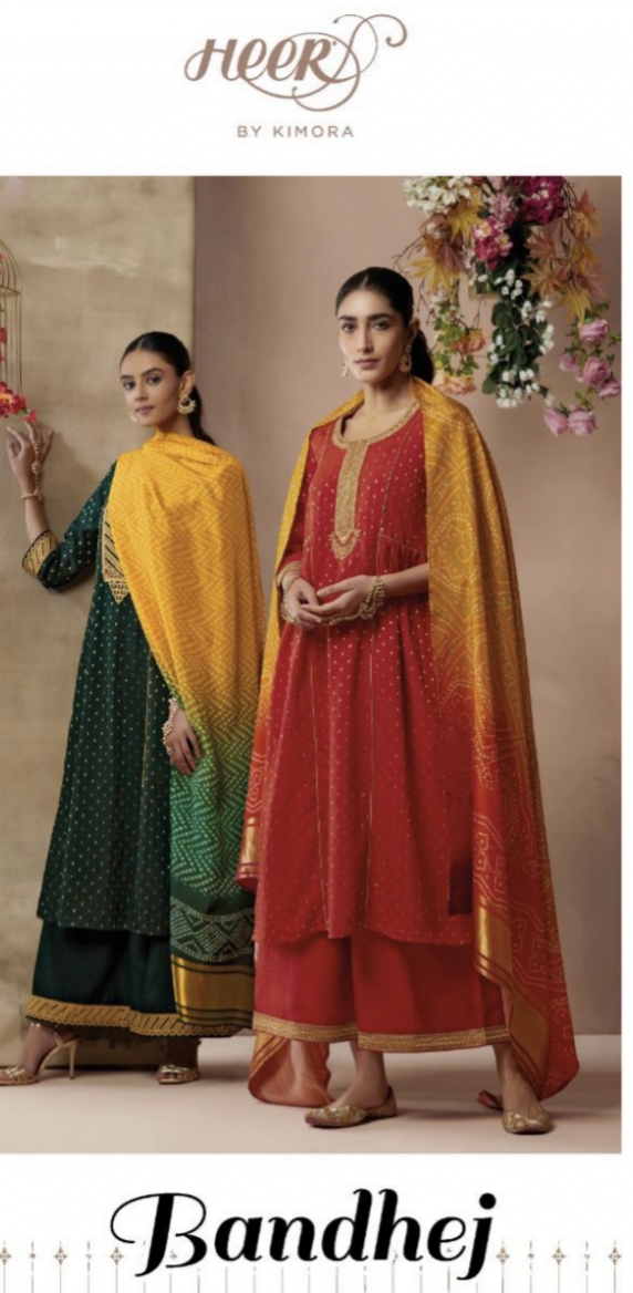 Bandhej Series 8421 To 8428 By Kimora Manufacturer Traders Surat