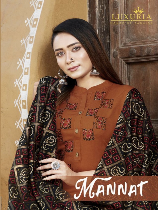 Mannat By Luxuria Kurti With Dupatta Manufacturer Traders Surat
