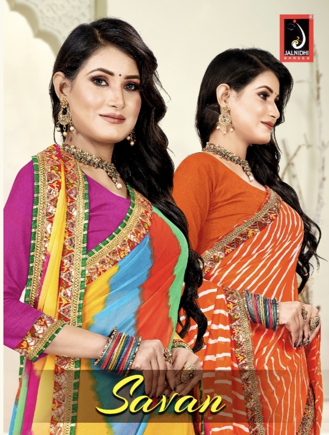 Savan Series 7401 To 7408 By  Jalnidhi Saree Single And Set Stockiest And Supplier From Surat